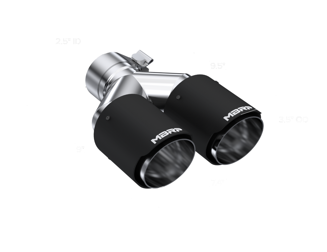 MBRP Universal Carbon Fiber Dual Tip 3.5in OD/2.5in Inlet - T5171CF MBRP