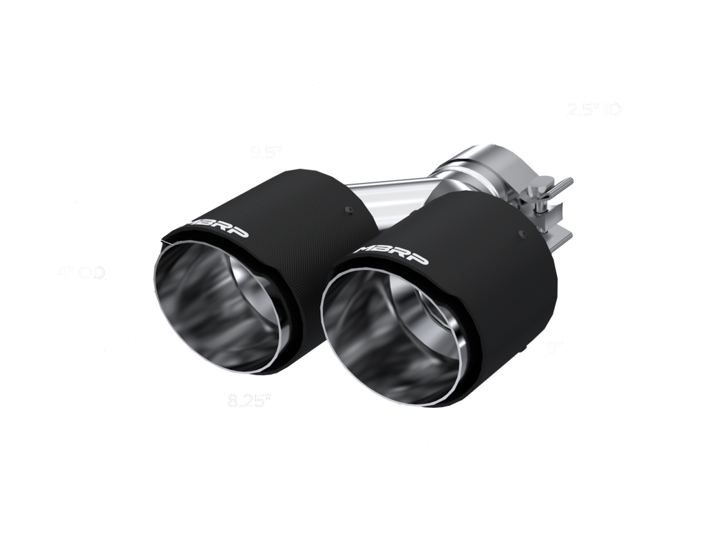 MBRP Universal Carbon Fiber Dual Tip 4in OD/2.5in Inlet - T5177CF