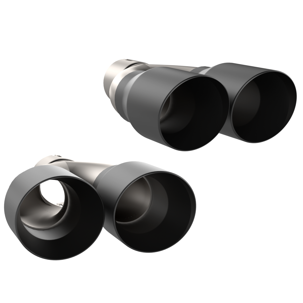 QTP 2015-2023 Dodge Challenger 5.7L Black Quad Tip Adapter - 430015TB QTP