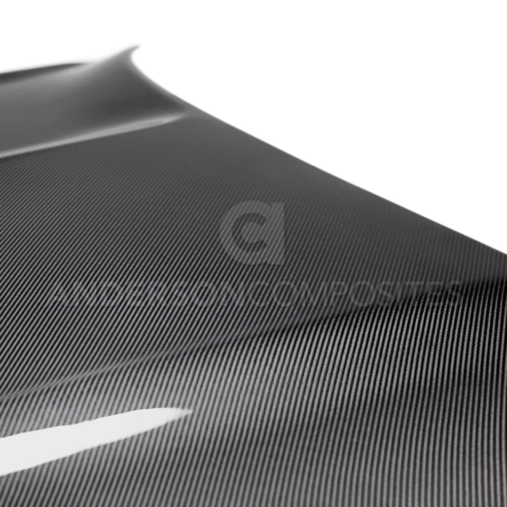 Anderson Composites 2015 - 2020 Mustang Shelby GT350 Double-sided Carbon Fiber Hood - AC-HD15FDMU350-OE-DS