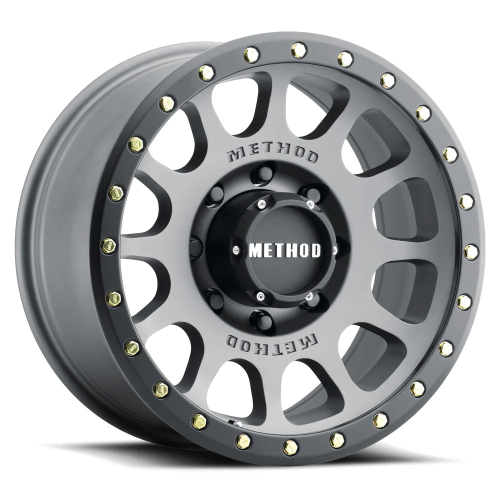 Method 305 NV TITANIUM - MATTE BLACK LIP 16x8 / 6x5.5 / 0/4.50, 108 Hub Bore - MR30568060800