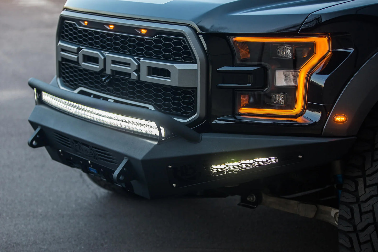 Addictive Desert Designs 2017-2020 Ford Raptor Honeybadger Front Bumper - F117432860103 Addictive Desert Designs