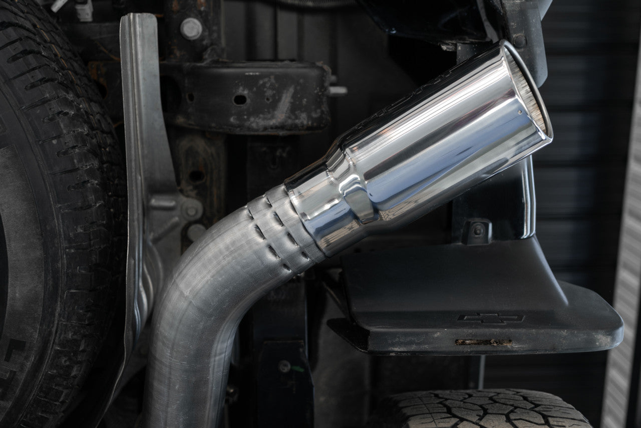 MBRP 2020-2023 Chevrolet Silverado / GMC Sierra 2500-3500 4in DPF Back Exhaust Single Side Exit (Tour Profile) - S6059AL MBRP