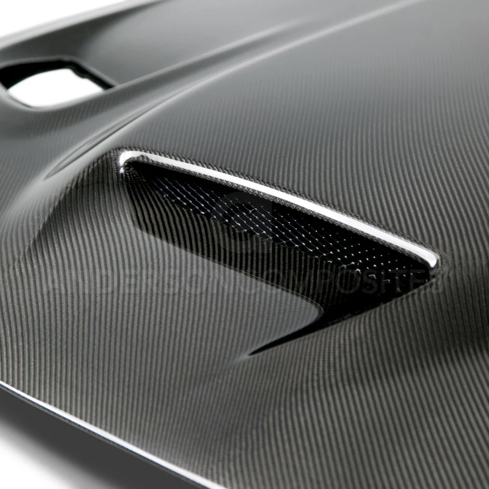 Anderson Composites 15-23 Dodge Challenger Hellcat OE Carbon Fiber Hood - AC-HD15DGCHHC-OE