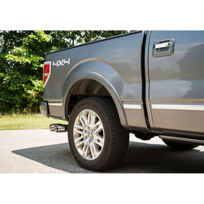 Roush 421711 Cat-Back Exhaust Kit 3" Stainless Steel With Dual Rear Side Exit 4" Tips 3.5L/5.0L/6.2L F-150 2011-2014/F-150 Raptor 2011-2014 Roush