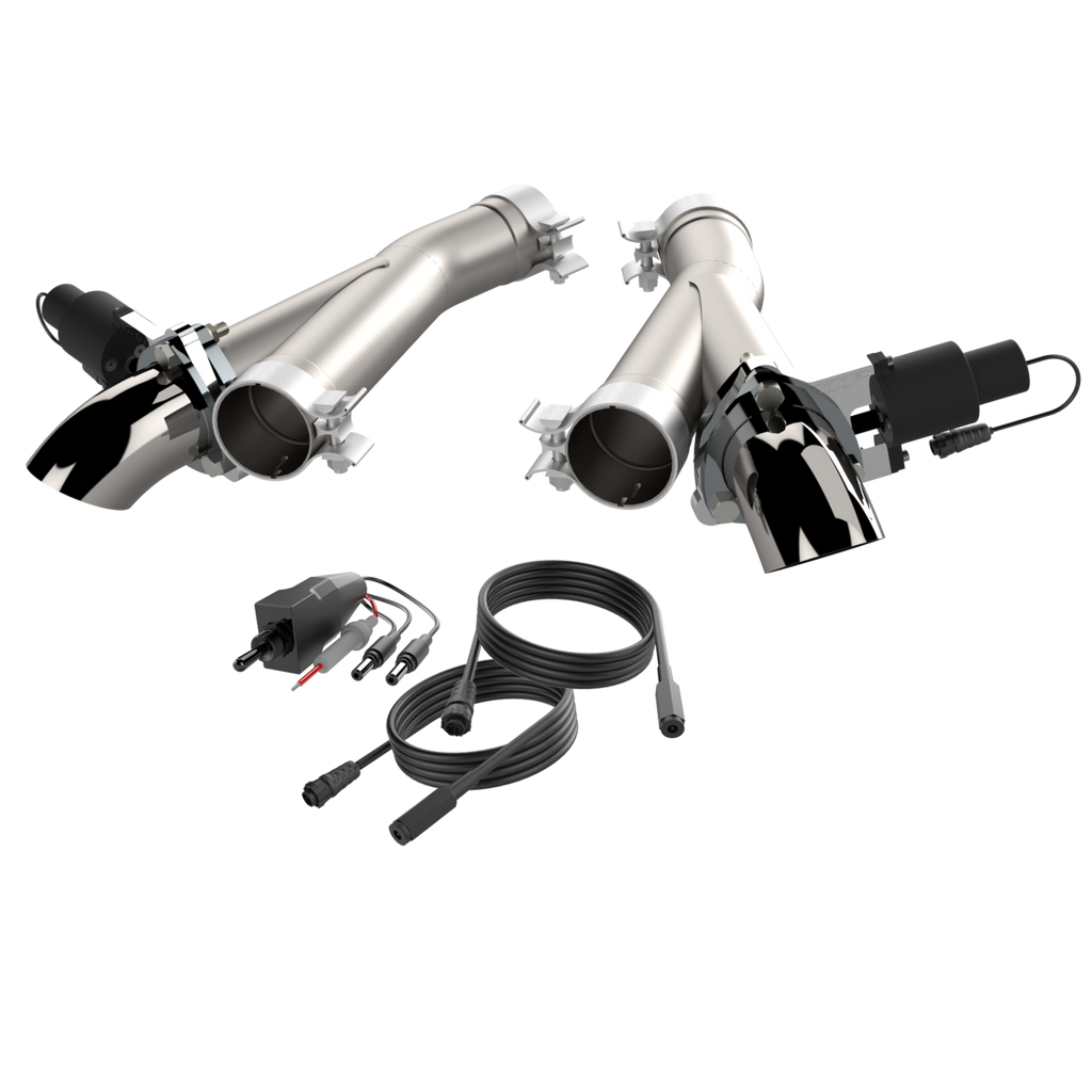 QTP 2012-2024 Jeep Grand Cherokee SRT, Trackhawk, Dodge Durango SRT, Hellcat QTP Aggressor Cutout Pipes - 527112