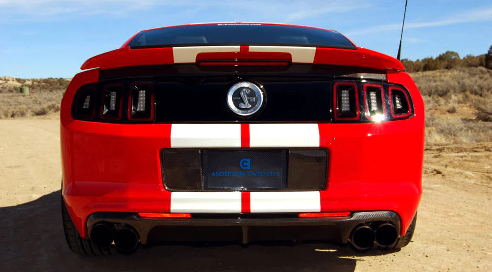 Anderson Composites 2013 - 2014 Mustang / Shelby Gt500 / Boss 302 Carbon Fiber License Plate Panel - AC-TG1213FDGT