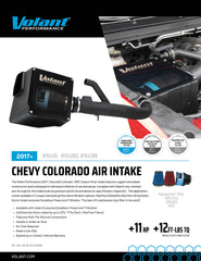 Volant Closed Box Air Intake (Dry) For 2017-2022 Chevrolet Colorado, Colorado ZR2, GMC Canyon 3.6L V6 - 15438D