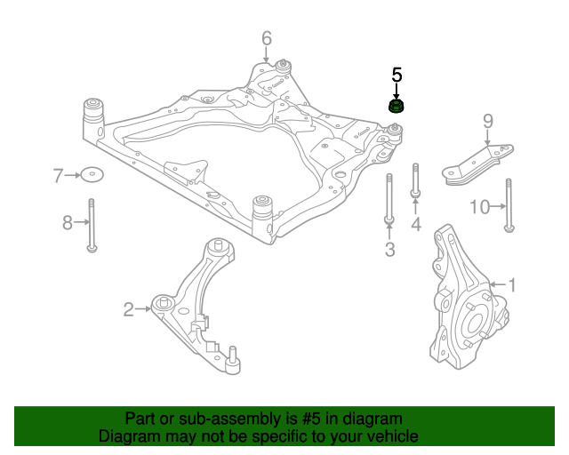 OEM Nissan Strut Nut - 54588-JA060