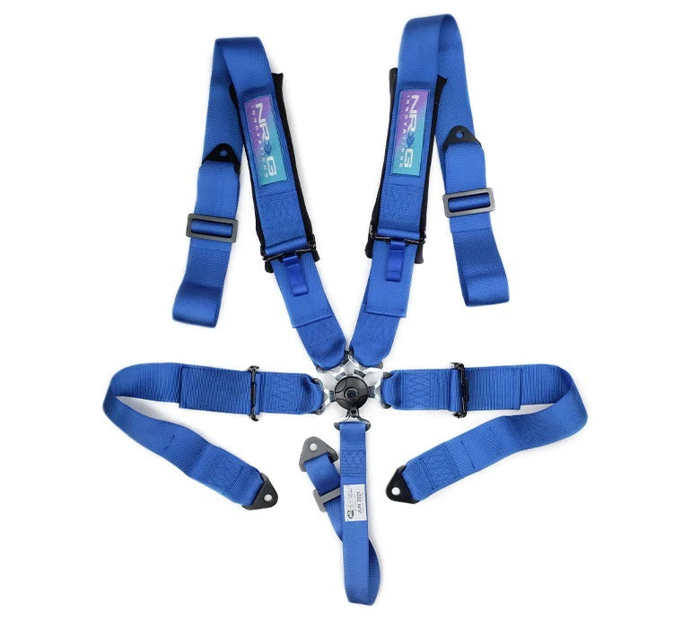 NRG 5PT 3in. Seat Belt Harness / Cam Lock - Blue - SBH-B6PCBL