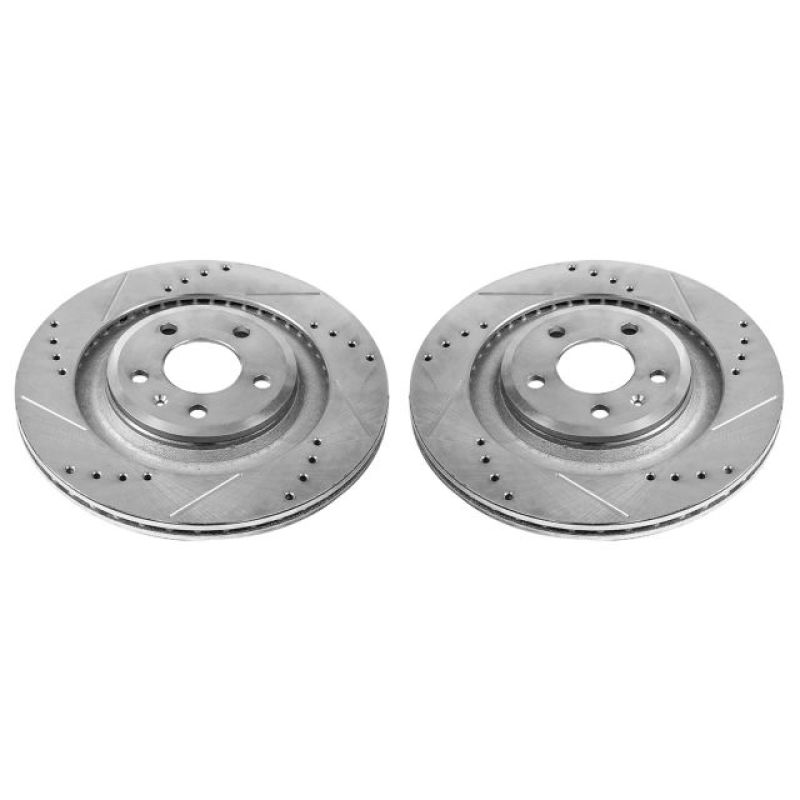 Power Stop 10-11 Audi S4 Rear Evolution Drilled & Slotted Rotors - Pair PowerStop