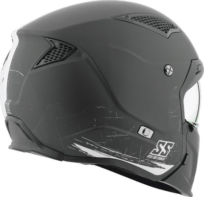 Speed and Strength SS2400 Tough As Nails Helmet Black/White - Small