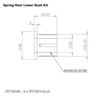 Load image into Gallery viewer, SuperPro 19-23 Ford Ranger Rear Leaf Spring Lower Bush Kit