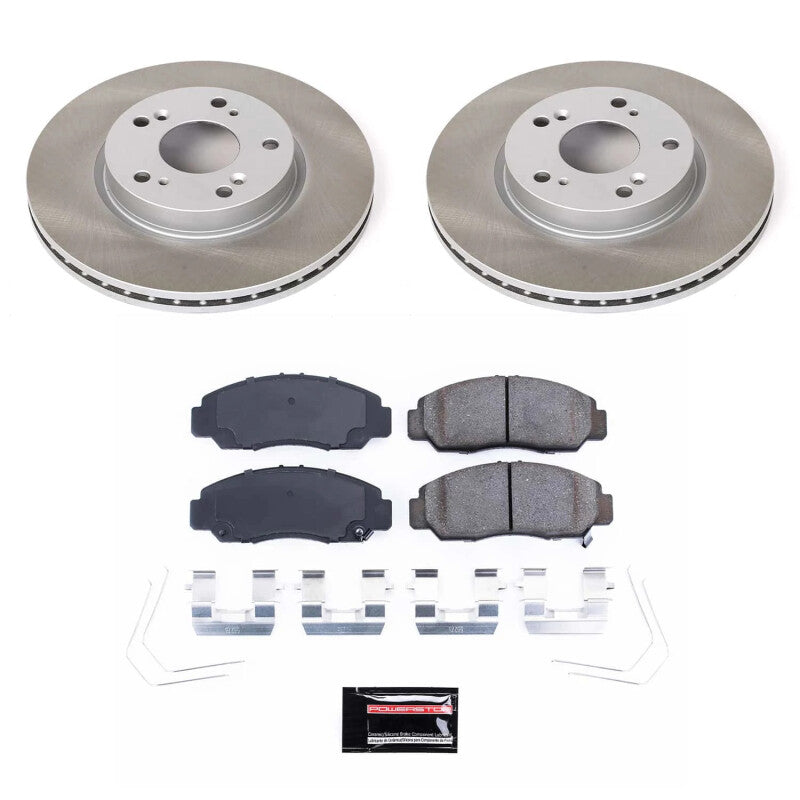 Power Stop 12-15 Honda Civic Front Semi-Coated Rotor Kit PowerStop