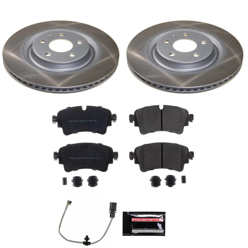 Power Stop 18-20 Audi SQ5 Rear Semi-Coated Rotor Kit PowerStop