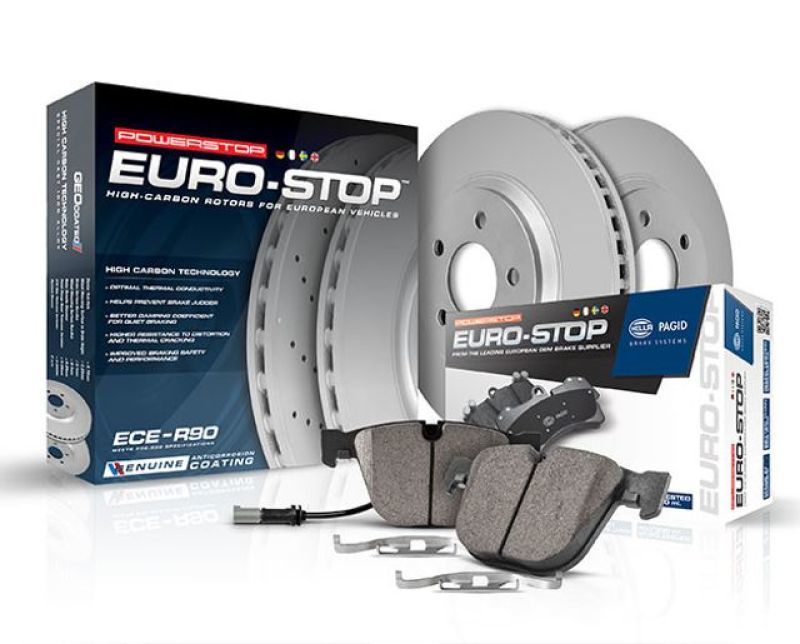 Power Stop 16-20 Audi TT Quattro Rear Euro-Stop Brake Kit PowerStop