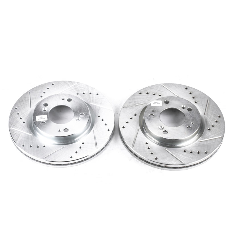 Power Stop 06-12 Mitsubishi Eclipse Front Evolution Drilled & Slotted Rotors - Pair PowerStop