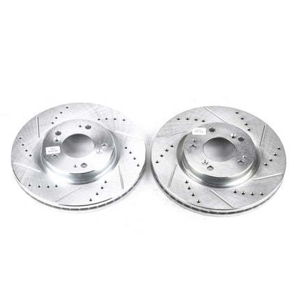 Power Stop 06-12 Mitsubishi Eclipse Front Evolution Drilled & Slotted Rotors - Pair PowerStop
