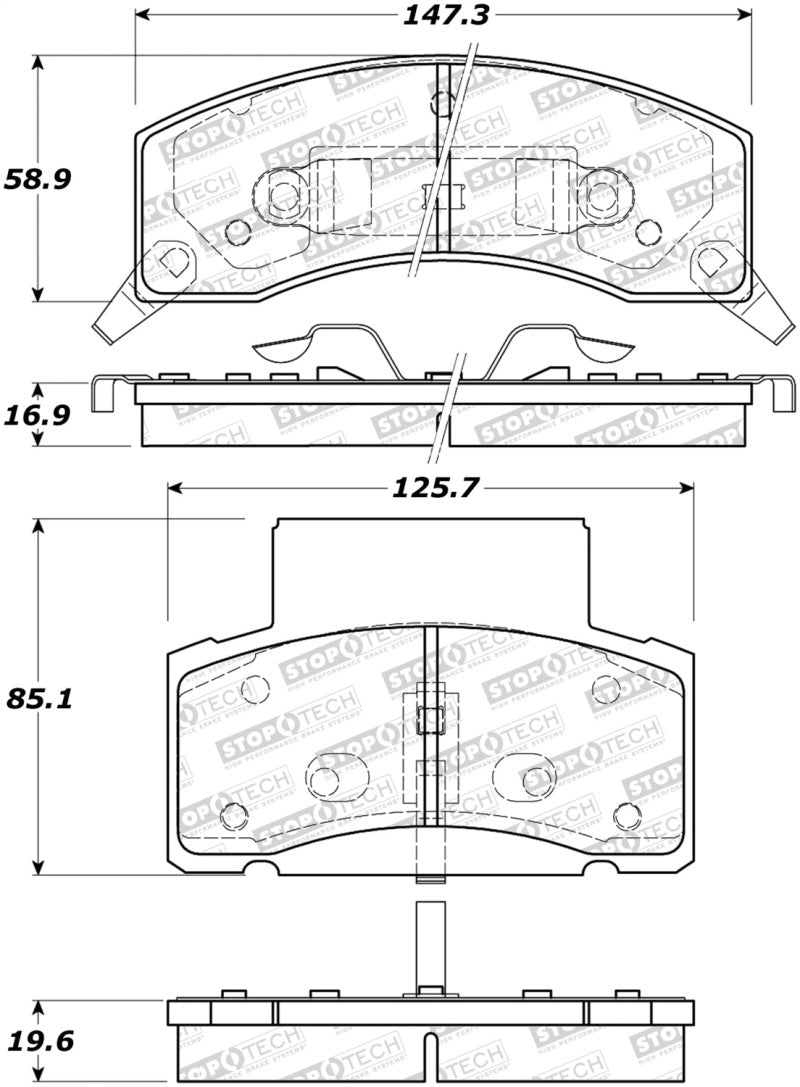 StopTech Premium Ceramic Brake Pads - 308.04590 Stoptech