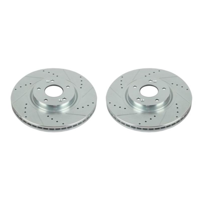 Power Stop 07-12 Hyundai Veracruz Front Evolution Drilled & Slotted Rotors - Pair PowerStop