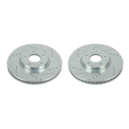 Power Stop 07-12 Hyundai Veracruz Front Evolution Drilled & Slotted Rotors - Pair PowerStop