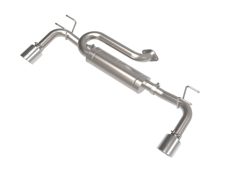 aFe Takeda 2-1/2 IN 304 Stainless Steel Axle-Back Exhaust System w/ Polished Tip - 49-37036-P