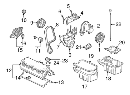 Genuine OEM Honda Lower Timing Cover Civic 2001-2005 (11811-PLC-000) X1