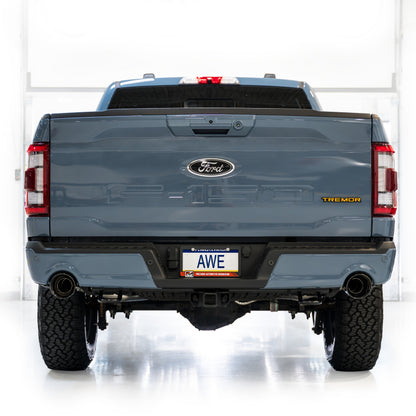 AWE Tuning 2021+ Ford F-150 Tremor (w/ Bumper Cutouts) 0FG Non-Resonated Catback -Diamond Black Tips AWE Tuning