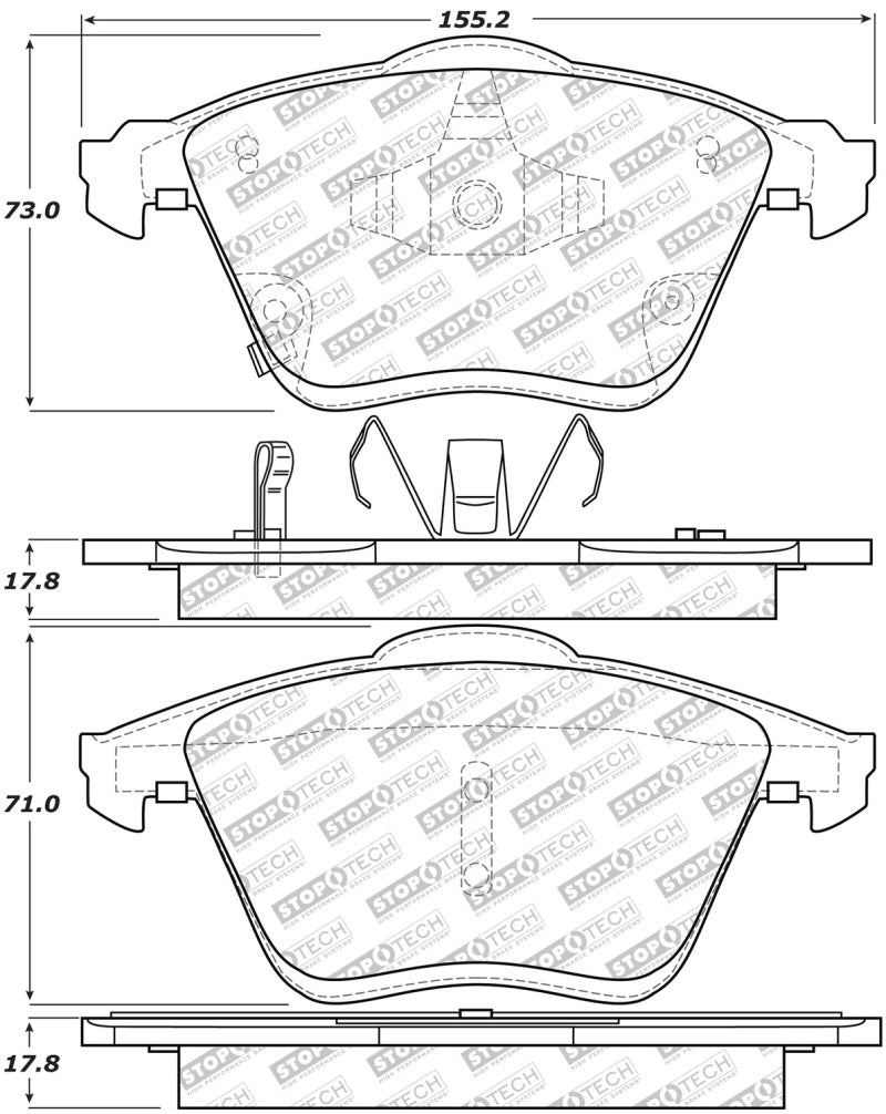StopTech Street Disc Brake Pads - 305.11860 Stoptech