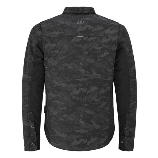Speed and Strength True Grit Mesh Moto Shirt Reflective Camo/Black - Large