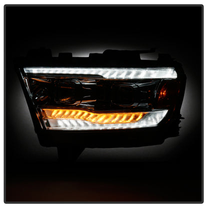 Spyder Dodge Ram 19-20 Halogen Model Projector Headlights Chrome PRO-YD-DR19HALSI-SEQ-C SPYDER