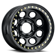 Load image into Gallery viewer, Raceline RT81 Rock 8 15x10in / 5x139.7 BP / -44mm Offset / 107.95mm Bore- Gloss Black Beadlock Wheel