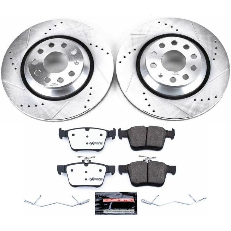 Power Stop 17-18 Audi RS3 Rear Z26 Street Warrior Brake Kit PowerStop