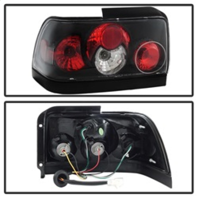 Spyder Toyota Corolla 93-97 Euro Style Tail Lights Black ALT-YD-TC93-BK SPYDER