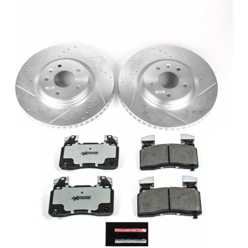 Power Stop 14-19 Chevrolet Corvette Front Z26 Street Warrior Brake Kit PowerStop