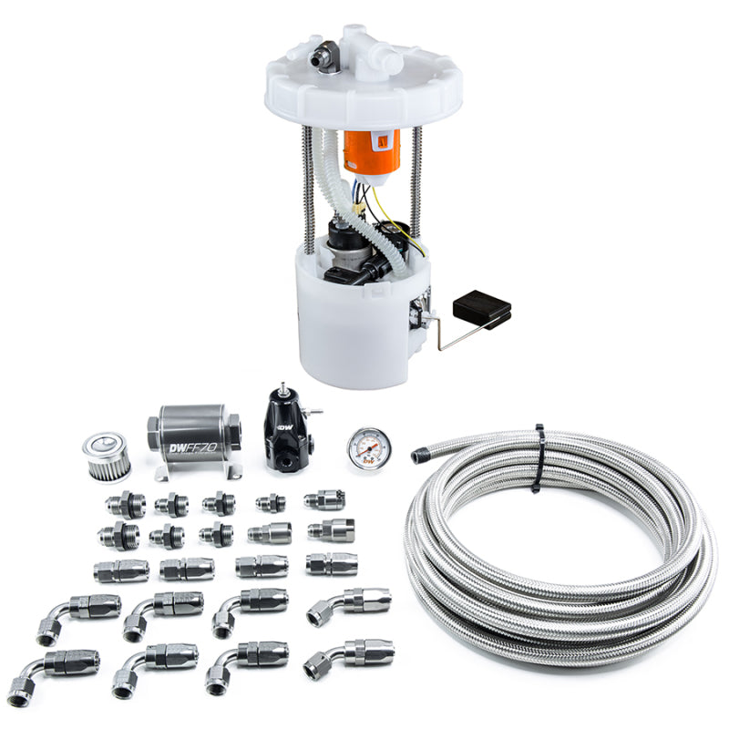 DeatschWerks 06-11 Honda Civic Si K20 DW400 Pump Module & Return Kit w/CPE Fuel Lines DeatschWerks