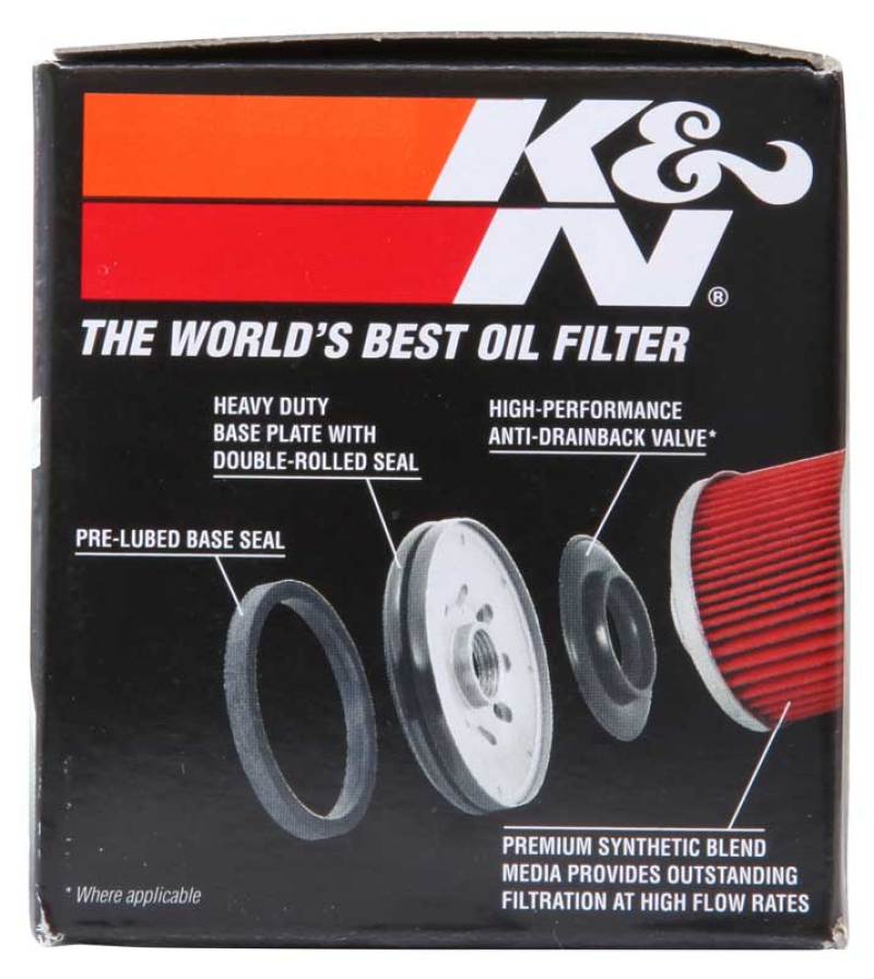 K&N Suzuki / Arctic Cat / Cagiva / Kawasaki / Kymco / Aprilia 2.813in OD x 3.031in H Oil Filter K&N Engineering
