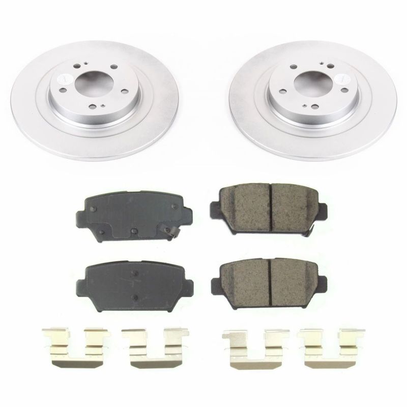 Power Stop 2018 Mitsubishi Eclipse Cross Rear Z17 Evolution Geomet Coated Brake Kit PowerStop