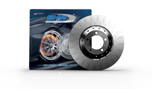 SHW 2021 Porsche Cayenne GTS 4.0L w/19in Wheel/NAO Pads Right Frt Smooth LW Brake Rotor (9Y0615302Q) SHW Performance