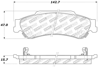 StopTech Sport Brake Pads w/Shims and Hardware - Front Stoptech