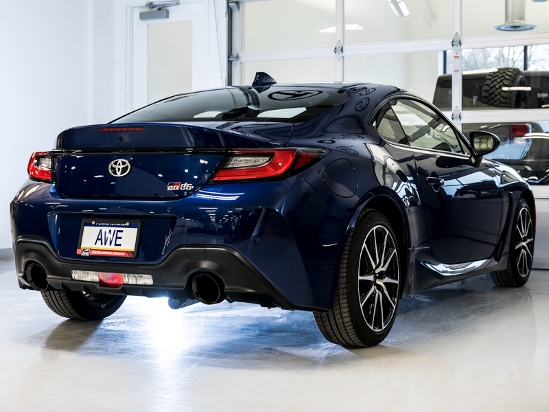 AWE Subaru BRZ/ Toyota GR86/ Toyota 86 Touring Edition Cat-Back Exhaust- Diamond Black Tips AWE Tuning