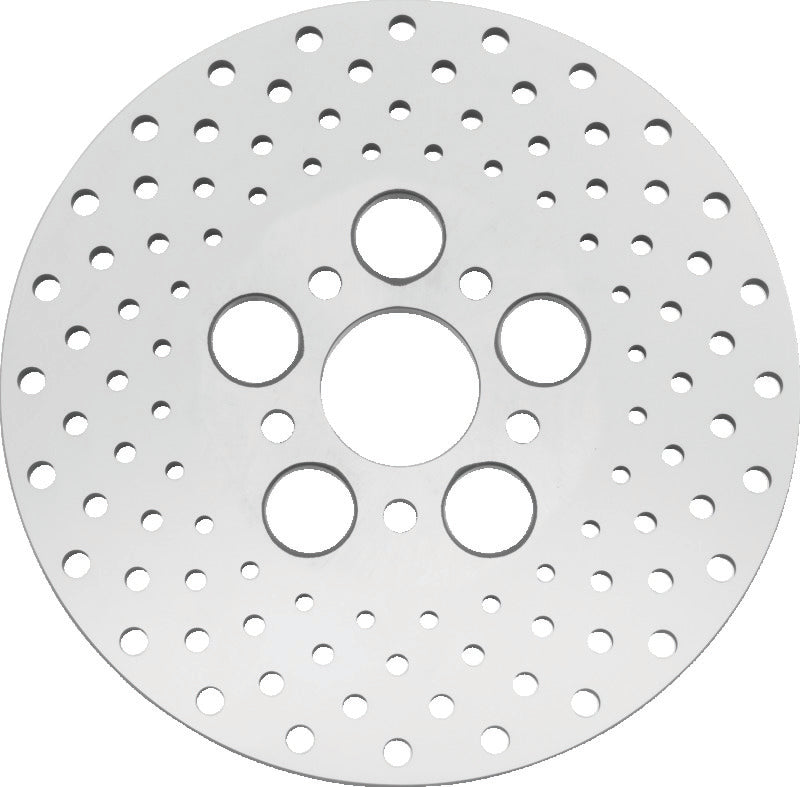 Bikers Choice 73-84 FL 10 Inch Front & Rear Drilled Stainless Rotor Replaces H-D 41813-79 - 619918