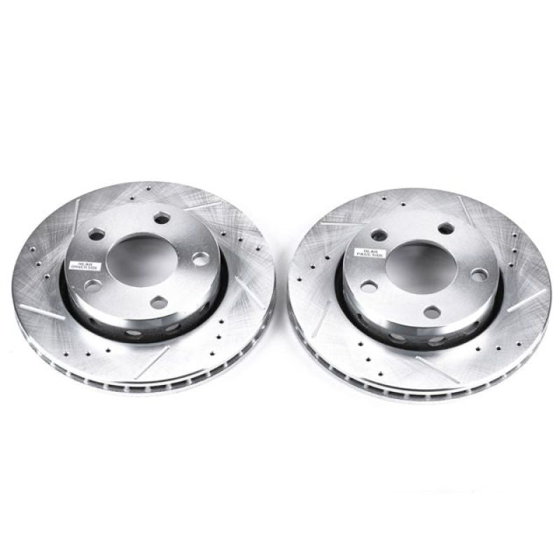 Power Stop 00-02 Audi S4 Rear Evolution Drilled & Slotted Rotors - Pair PowerStop
