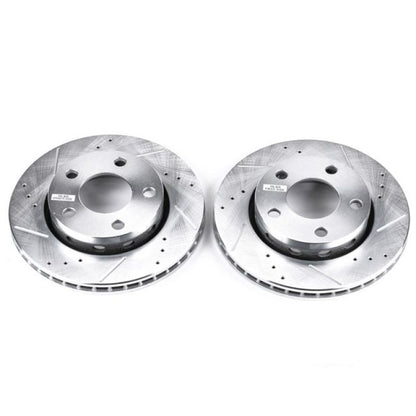Power Stop 00-02 Audi S4 Rear Evolution Drilled & Slotted Rotors - Pair PowerStop