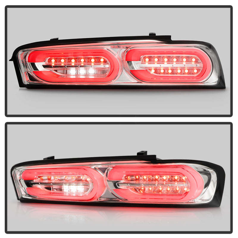Spyder Chevy Camaro 16-18 Halogen LED Tail Lights Chrome ALT-YD-CCAM16HAL-SEQ-C SPYDER