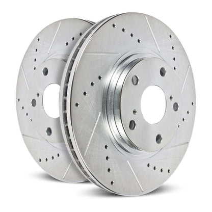 Power Stop 97-07 Chrysler Town & Country Rear Evolution Drilled & Slotted Rotors - Pair PowerStop