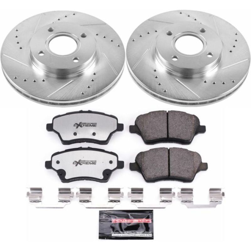 Power Stop 14-19 Ford Fiesta Front Z26 Street Warrior Brake Kit PowerStop