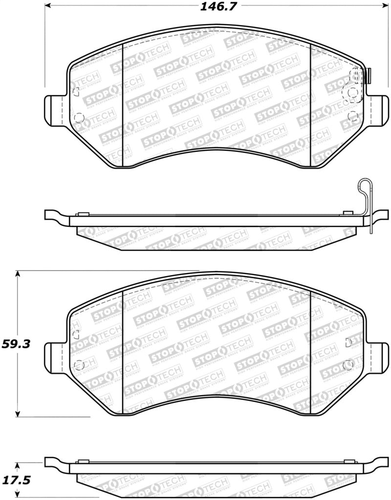 StopTech Premium Ceramic Brake Pads - 308.08560