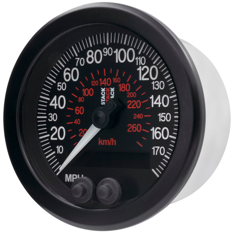 Autometer Stack Instruments 88mm 0-180 MPH 290 KM/H GPS Speedometer - Black