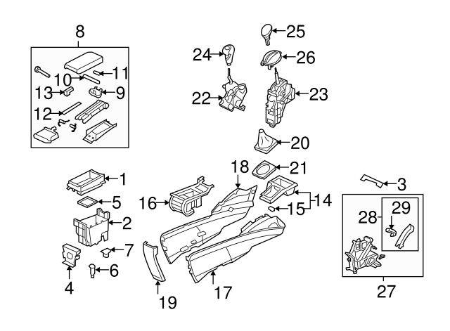 Genuine OEM Honda Civic Parking Brake Handle 2006-2011 (47115-SNA-A82ZA) X1